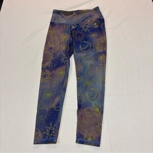 Victoria's Secret Sport Celestial Moon Astrology Print Crop Leggings Sz Small